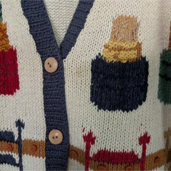 Marisa Christina Cardigan Womens Size Small Hand Knit Cottage Country Grandma - Picture 4 of 13